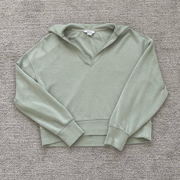 Danskin Tops - Danskin Sage Green Collared Sweatshirt Top Lightweight Athleisure Casual Sporty